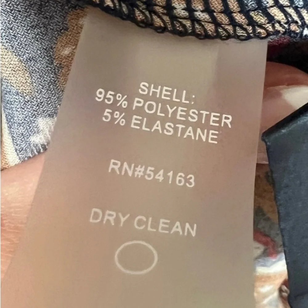 Tommy Hilfinger Paisley Print Mock Neck Swing Dress Long Sleeve Sz 14 - Picture 11 of 11